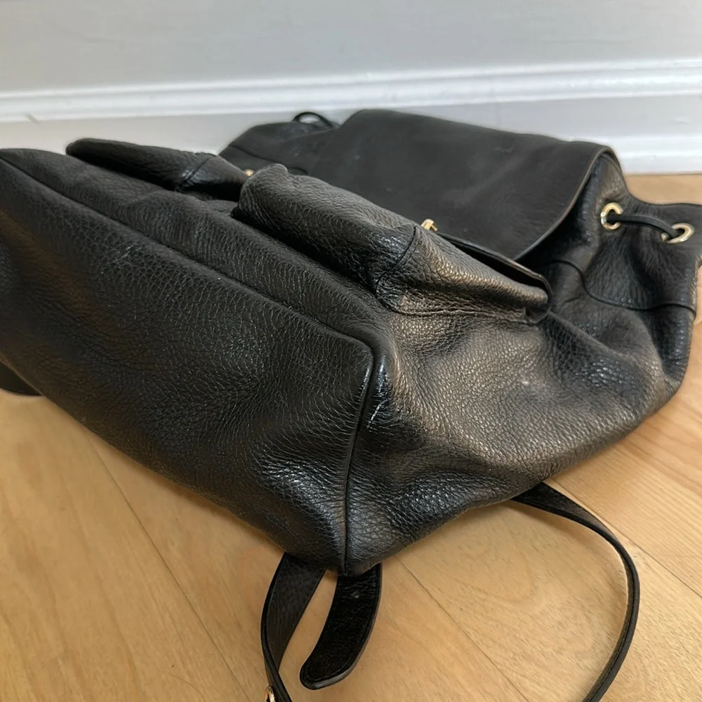 COACH F37410 BILLIE BACKPACK  BLACK PEBBLED LEATHER GOLD TRIM - Picture 13 of 13